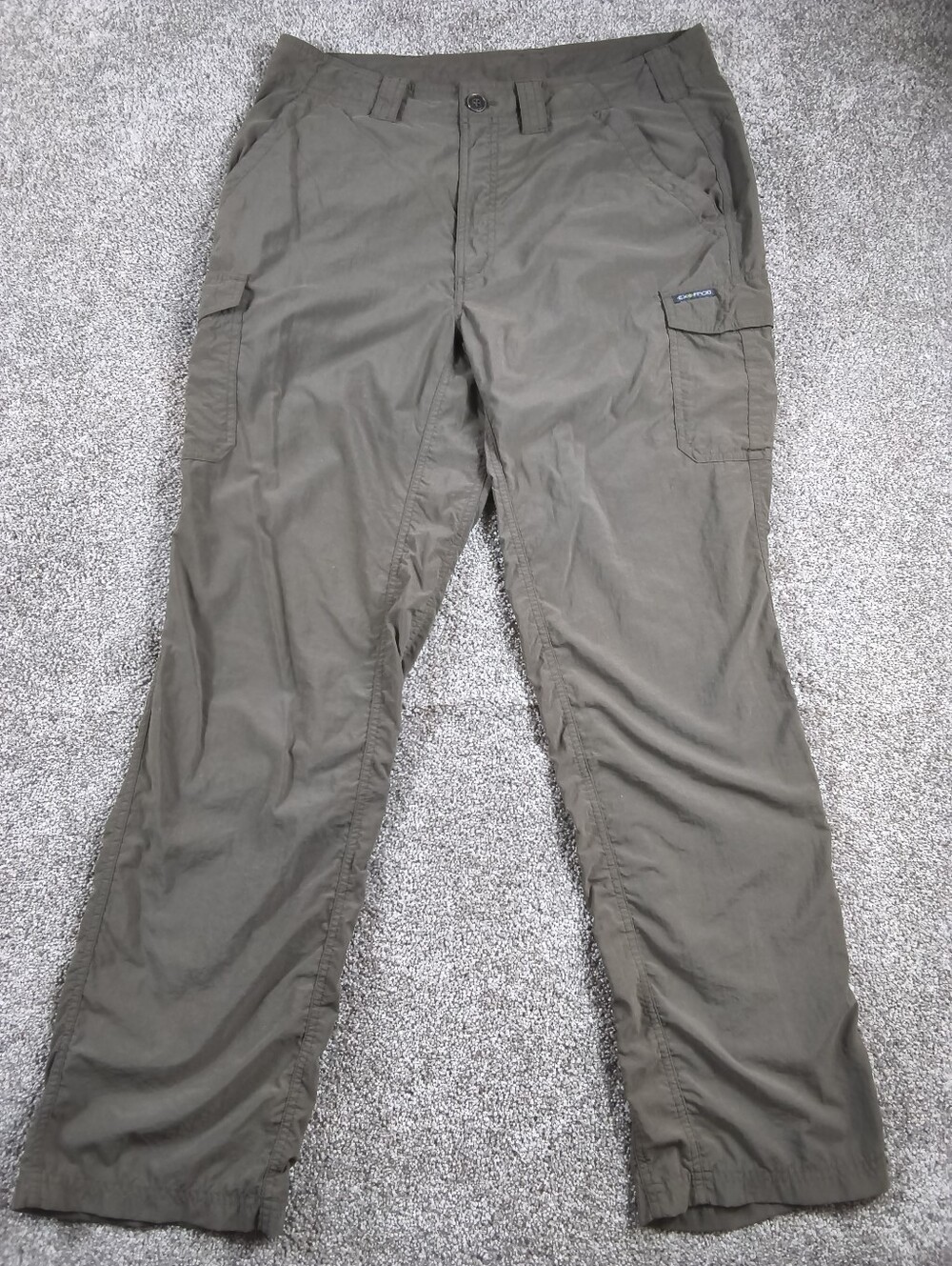 ExOfficio Mens 34x32 Gray Nylon Travel Hiking Pants